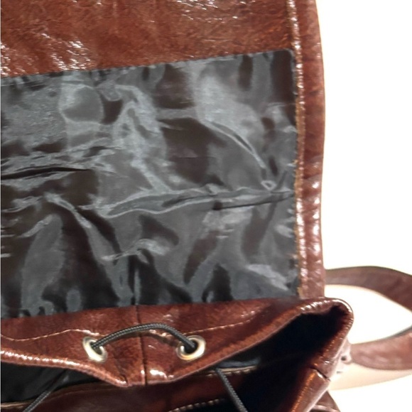 Vintage PVC Brown Leather Backpack
